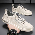 Damen Leder Sneakers mit modischen Akzenten und dämpfendem Sohlenprofil