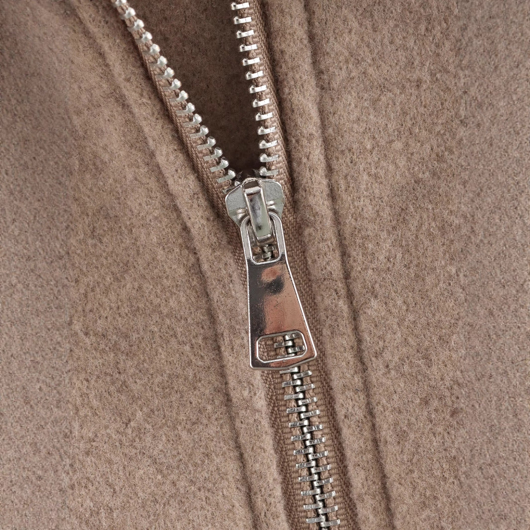 Damen warme Übergangsjacke mit modernem Revers R&B