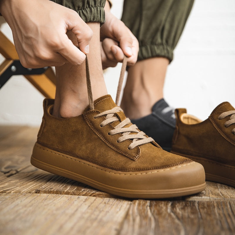 Damen bequeme Veloursledersneaker R&B