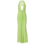 Damen Elegantes Maxikleid mit tiefem Ausschnitt und raffinierten Rüschendetails R&B