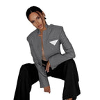 Damen Modische Cropped Blazerjacke mit innovativem Schnitt R&B