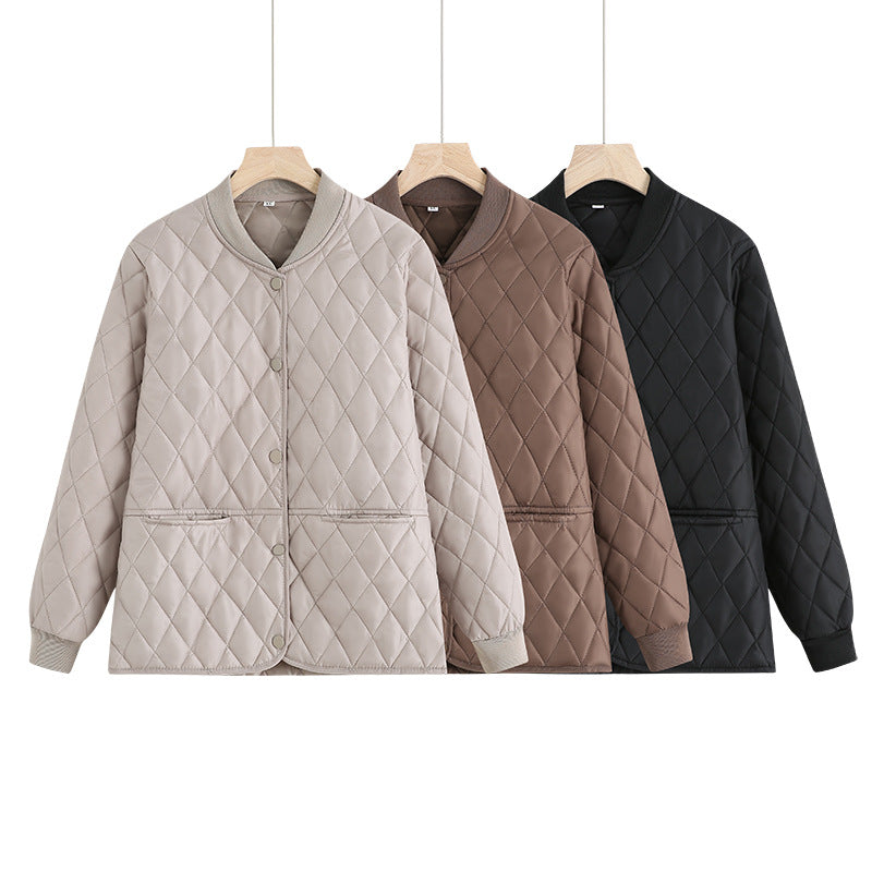 Damen gesteppte Übergangsjacke mit praktischen Taschen und elastischen Bündchen R&B