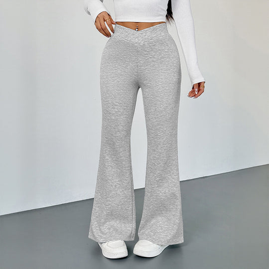 Damen moderne High-Waist Freizeithose im lässigen Schnitt R&B