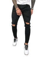 Herren Slim Fit Jeans mit Rissdesign R&B