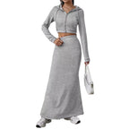 Damen Hoodie und Maxi-Rock Set R&B