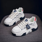 Damen modische Chunky Sneakers mit atmungsaktiver Oberflächenstruktur und gepolsterter Sohle R&B