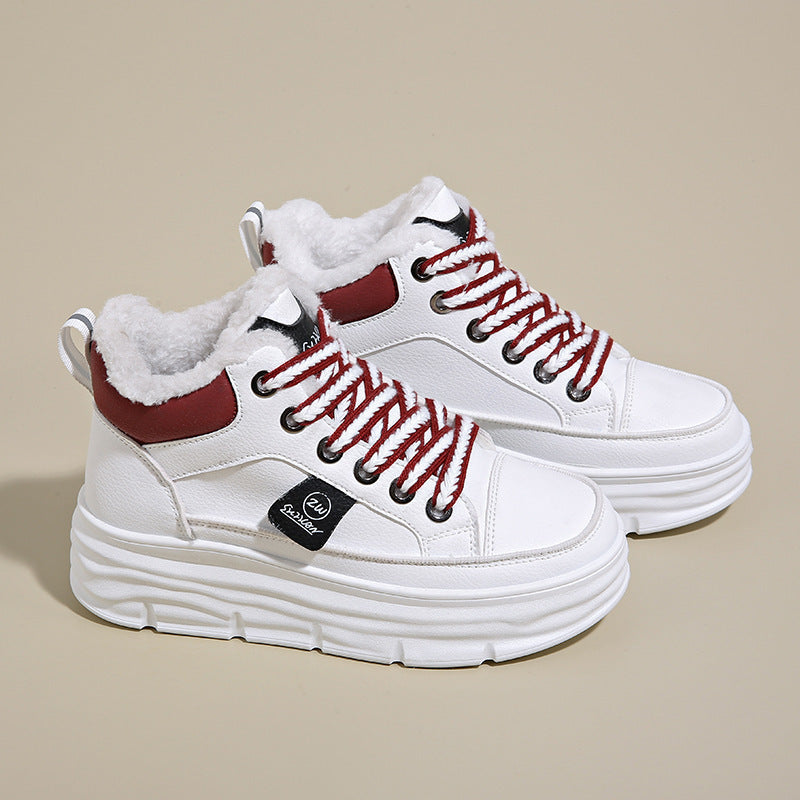 Damen High-Top Sneakers mit kuscheligem Innenfutter und stark profilierten Sohlen R&B