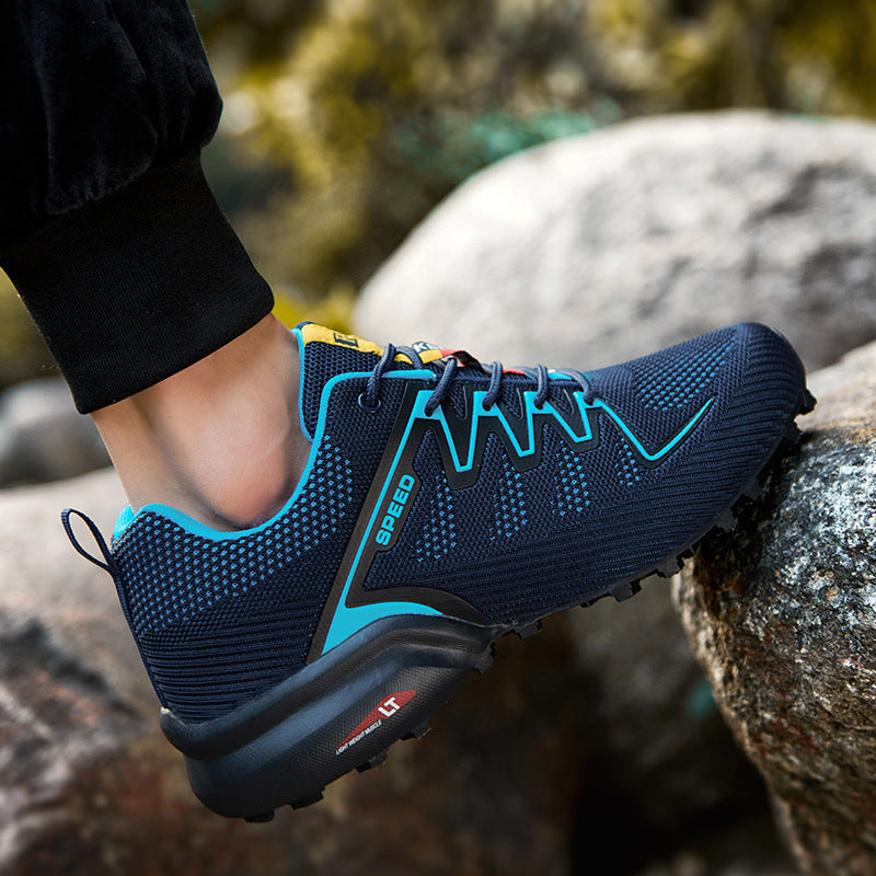 Damen Trailrunning-Schuhe mit rutschfester Sohle und atmungsaktiver Mesh-Oberfläche R&B