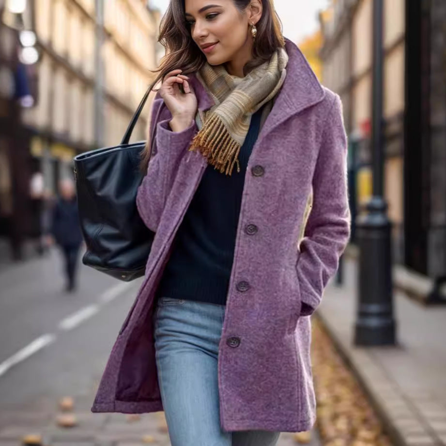 Damen trendiger Oversized-Mantel R&B