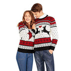 Damen Weihnachtspullover mit festlichem Rentiermotiv und herzlichem Design R&B