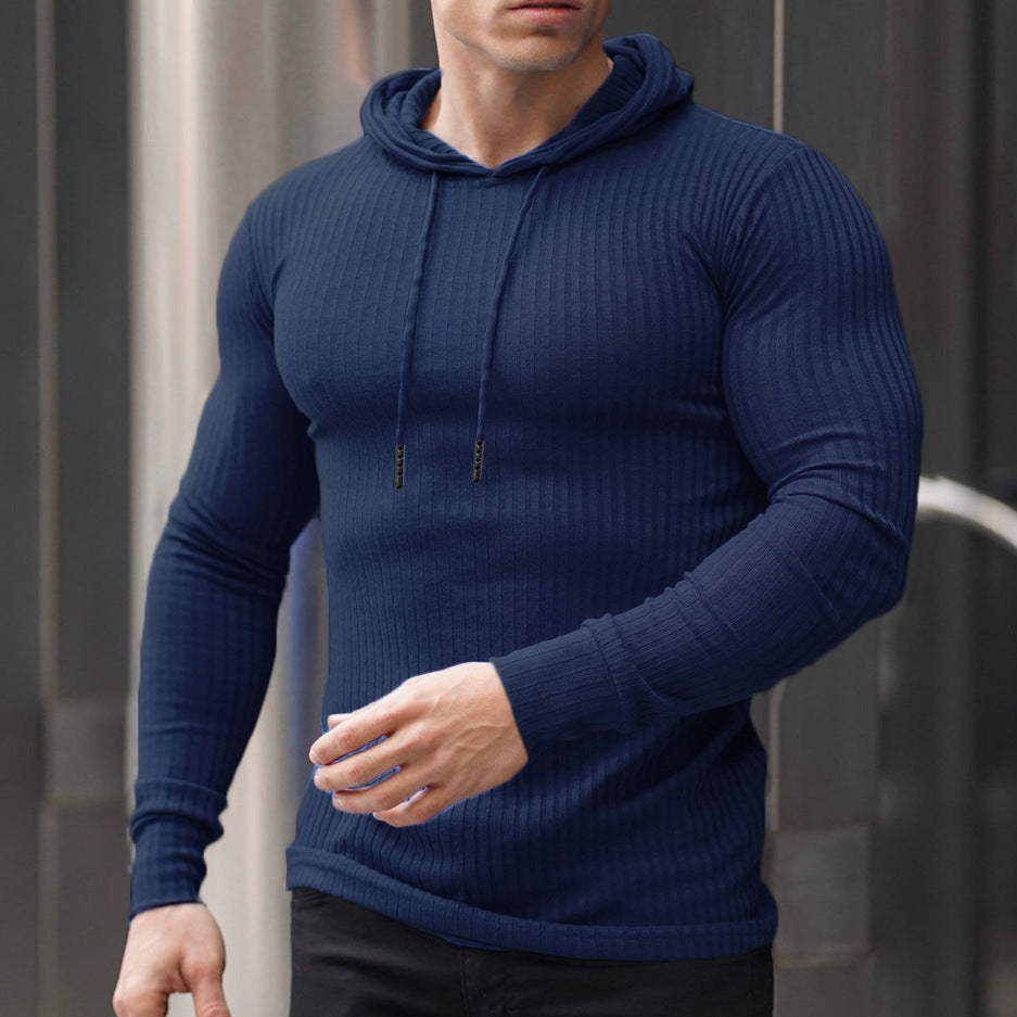 Herren Kapuzenpullover mit trendigem Rippdesign R&B