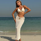 Damen Bikini-Set mit elegantem Wickelrock und strahlendem Herzchen-Anhänger R&B