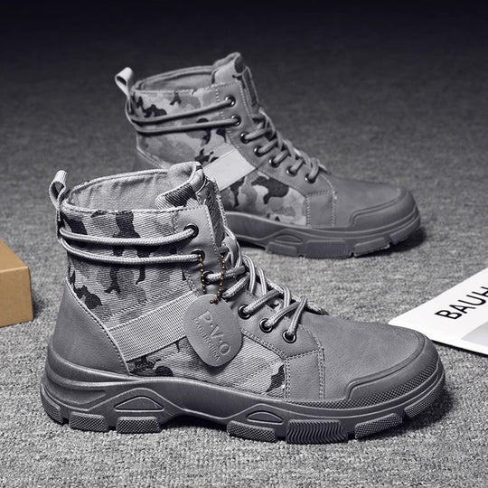 Damen Hohe Sneaker im modernen Camouflage-Stil mit robustem Sohlenprofil R&B