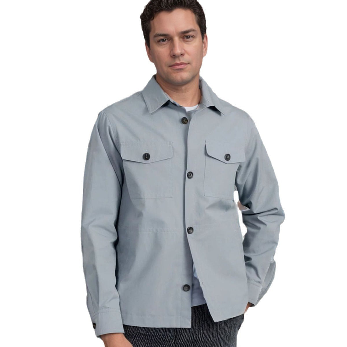 Herren modische leichtgewichtige Chore-Jacke mit praktischen Taschen R&B