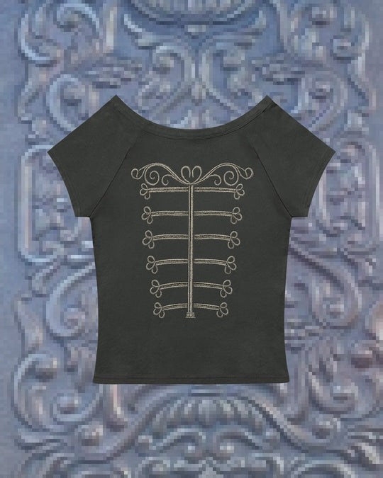 Damen Elegantes T-Shirt mit skulpturalem Design R&B