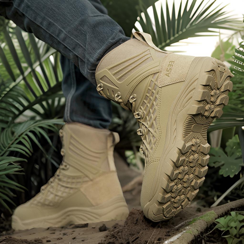 Herren vielseitige Outdoor-Stiefel mit hoher Knöchelunterstützung und rutschfester Sohle R&B