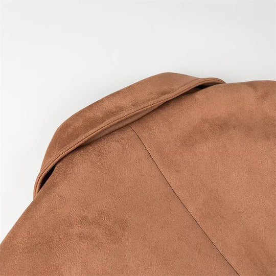 Damen eleganter doppelreiher Wollmantel R&B