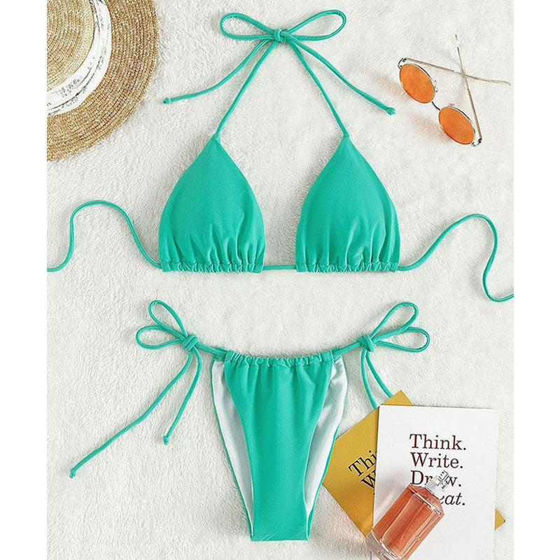 Damen Triangel-Bikini mit verstellbaren BindR&Bändern und nahtlosem Design R&B