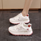 Damen Sportliche Lauf-Sneakers mit atmungsaktiver Mesh-Oberfläche und stabiler Sohle R&B
