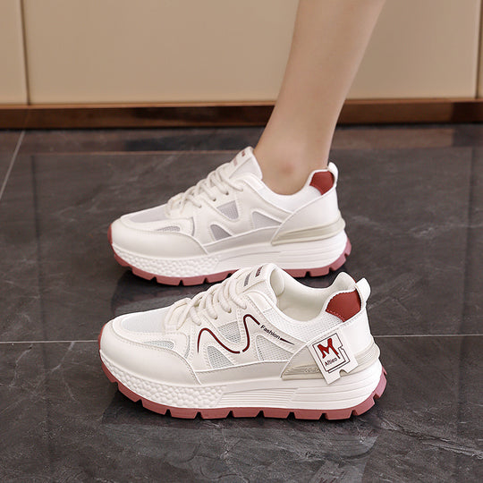 Damen Sportliche Lauf-Sneakers mit atmungsaktiver Mesh-Oberfläche und stabiler Sohle R&B