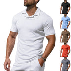 Herren Kurzarm Polo-Shirt mit modernem Stehkragen und atmungsaktivem Material R&B