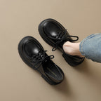 Damen elegante Schnürschuhe mit robustem Plateau
