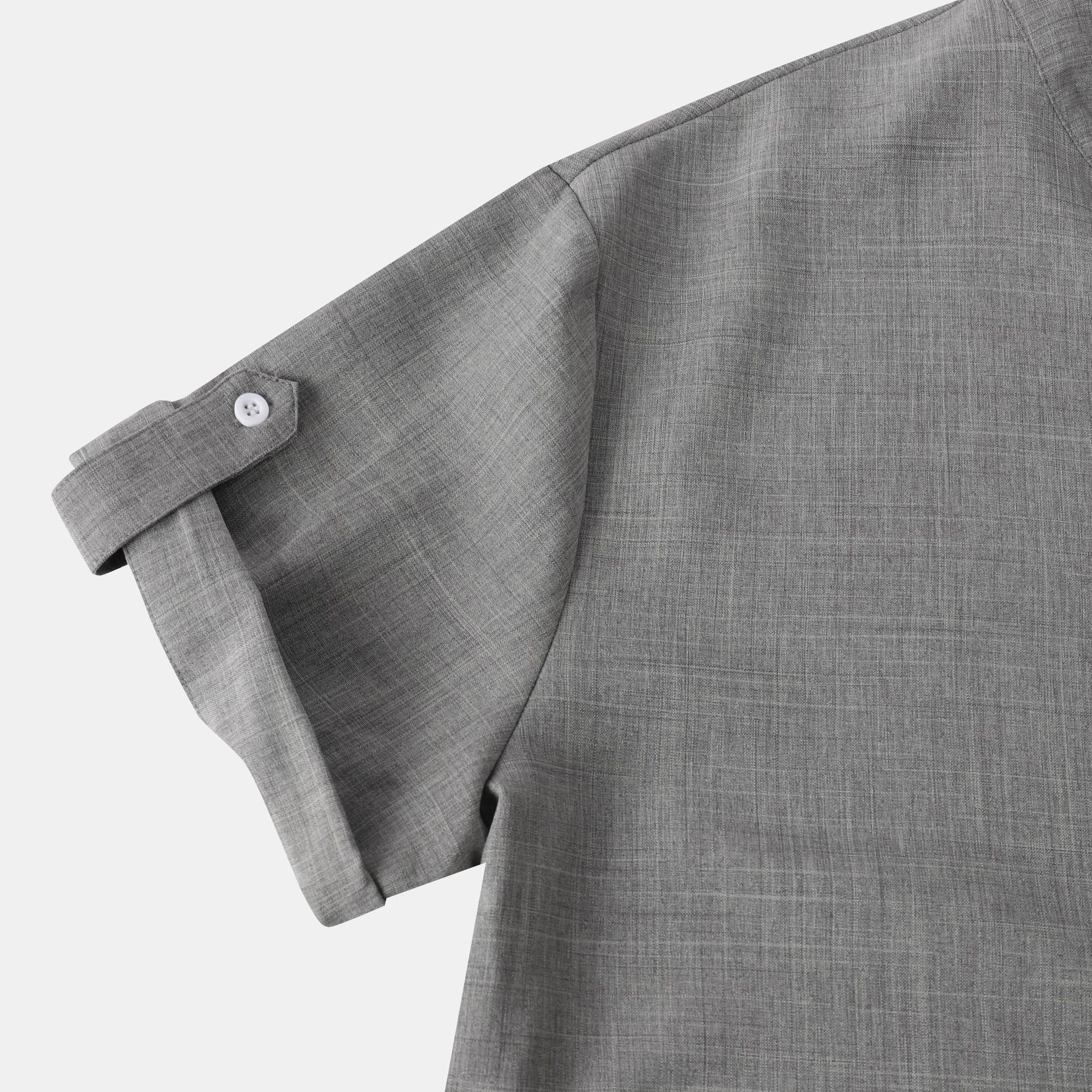 Herren Kurzarmhemd mit modernem Henley-Ausschnitt und entspannter Passform