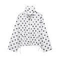 Damen nan leichte gepunktete Windbreaker-Jacke mit Tunnelzug und Stehkragen R&B