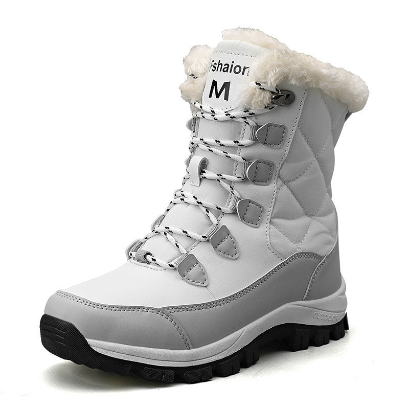 Damen isolierte Winterstiefel mit rutschfester Sohle und warmem Innenfutter