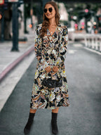 Damen Maxikleid mit floralem Design R&B