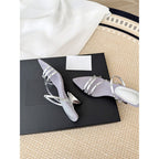 Damen elegante Zehentrenner-Sandalen mit dekorativen Riemen R&B
