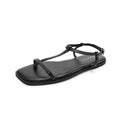 Damen elegante Zehentrenner-Sandalen mit schmalem Riemendesign