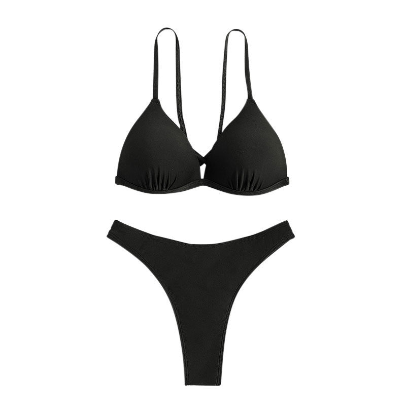 Damen Triangel-Bikinioberteil mit verstellbaren Trägern und elegantem Schnitt R&B