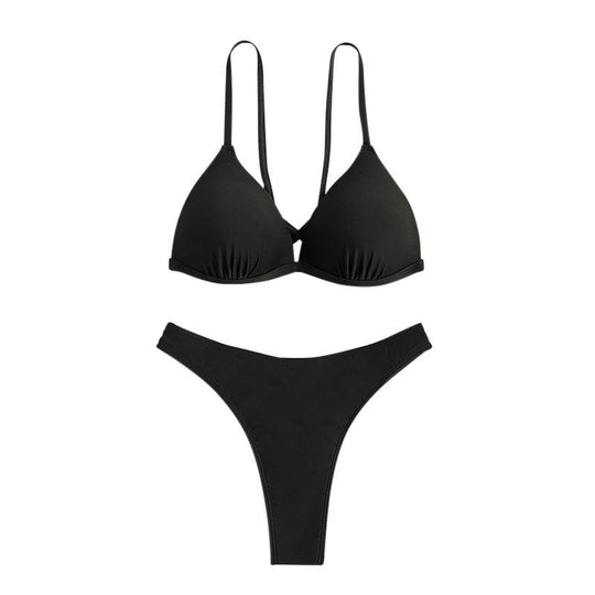 Damen Triangel-Bikinioberteil mit verstellbaren Trägern und elegantem Schnitt R&B