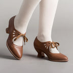 Damen elegante Schnürpumps mit geschwungenem Design und komfortablem Absatz R&B