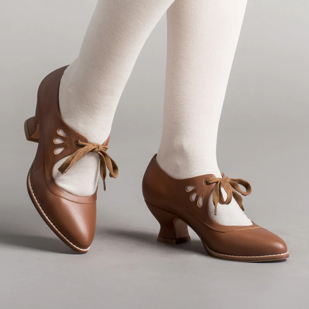 Damen elegante Schnürpumps mit geschwungenem Design und komfortablem Absatz R&B