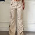 Damen Cargo-Hose mit weitem Schnitt und praktischen Seitentaschen