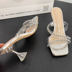 Damen transparente Sandalen mit Akzenten R&B