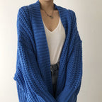 Damen Strickjacke mit offenem Schnitt und lässigen Details R&B