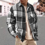 Herren kariertes Flanellhemd R&B
