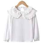 Mädchen Bluse mit romantischem Rüschensaum R&B