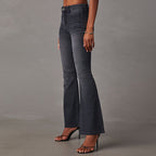 Damen Flared Jeans mit hoher Taille und stylischem Schnitt R&B