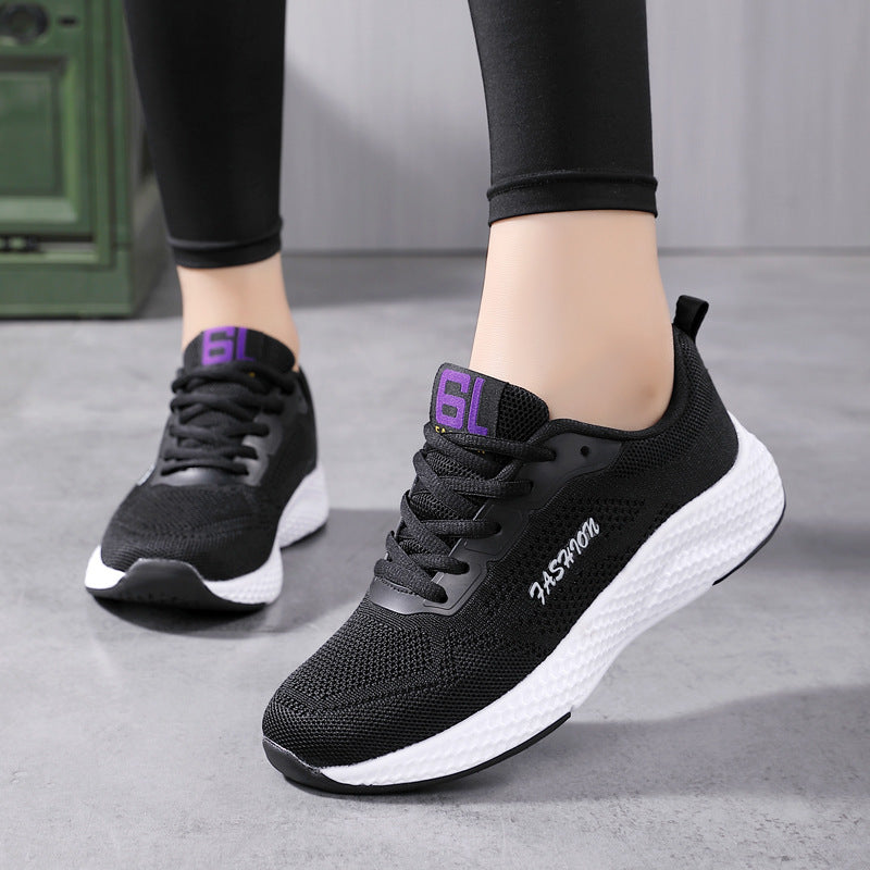 Damen Sportliche Luftige Sneakers mit rutschfester Sohle und atmungsaktivem Obermaterial