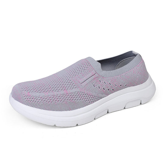 Damen Slip-On Sneakers mit atmungsaktivem Strick-Obermaterial R&B