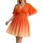 Damen Ombre-Modekleid EB