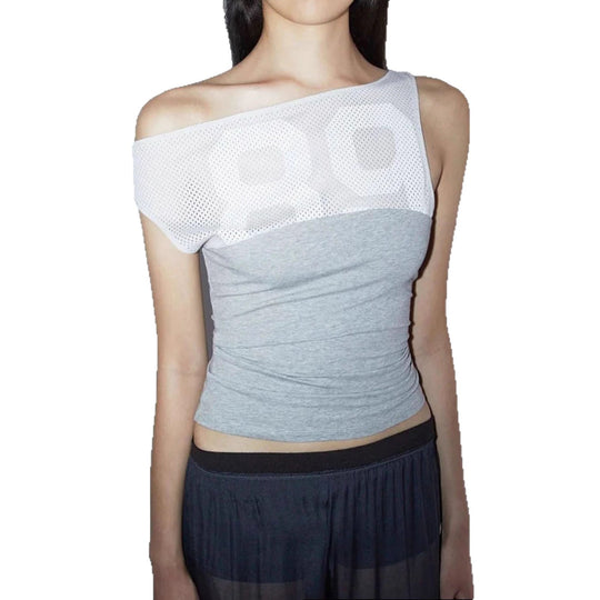 Damen Sporttop mit modischem Netzdesign und figurbetontem Schnitt R&B