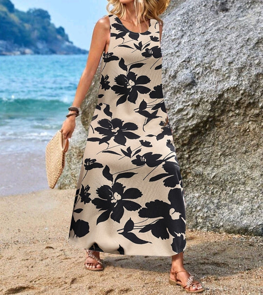 Damen Maxikleid mit einzigartigen Schmetterlingsdruck R&B