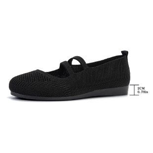 Damen Geflochtene und atmungsaktive Ballerinas R&B