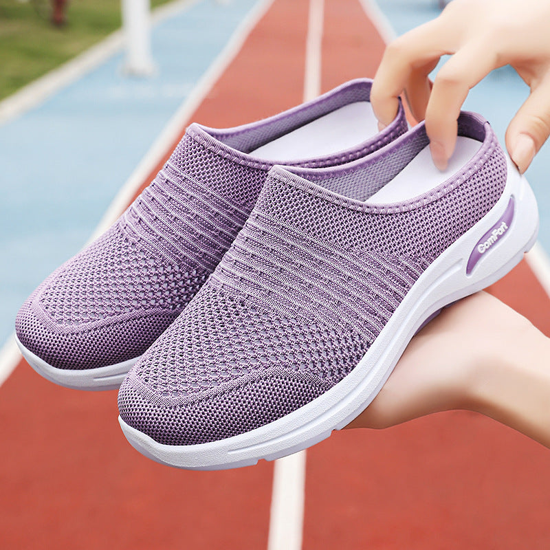 Damen Atmungsaktive Slip-On Freizeitschuhe mit flexibler Sohle R&B