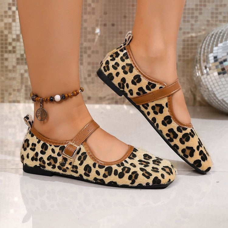 Damen Ballerinas mit modischem Leopardenmuster R&B